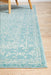 Ellora Blue Round Faded Transitional Floral Grid Contemporary Rug, Rugs, Ozark Home 