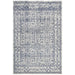 Ellora White & Blue Faded Transitional Floral Grid Contemporary Rug, Rugs, Ozark Home 