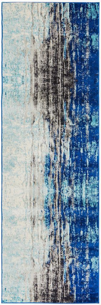 Ellora Blue Abstract Seascape Contemporary Rug, Rugs, Ozark Home 