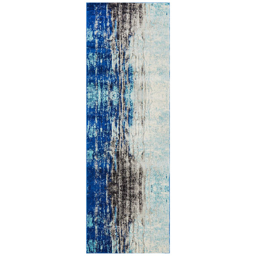 Ellora Blue Abstract Seascape Contemporary Runner Rug, Rugs, Ozark Home 