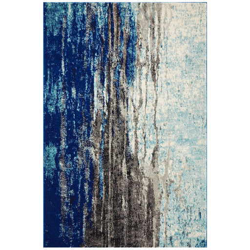 Ellora Blue Abstract Seascape Contemporary Rug, Rugs, Ozark Home 