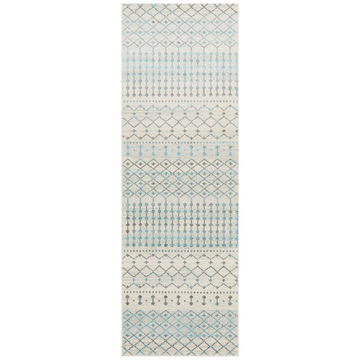 Ellora White Faded Aztec Motif Contemporary Runner Rug, Rugs, Ozark Home 