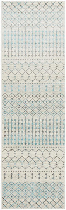 Ellora White Faded Aztec Motif Contemporary Rug, Rugs, Ozark Home 