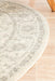 Ellora White & Silver Round Faded Transitional Medallion Contemporary Rug, Rugs, Ozark Home 