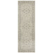 Ellora White & Silver Round Faded Transitional Medallion Contemporary Runner Rug, Rugs, Ozark Home 