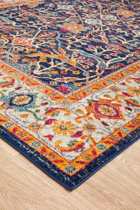 Ellora Multicoloured Floral Breeze Contemporary Rug, Rugs, Ozark Home 