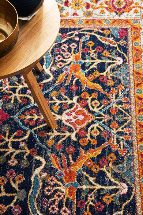 Ellora Multicoloured Floral Breeze Contemporary Rug, Rugs, Ozark Home 