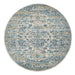 Ellora Silver Round Faded Floral Medallion Contemporary Rug, Rugs, Ozark Home 