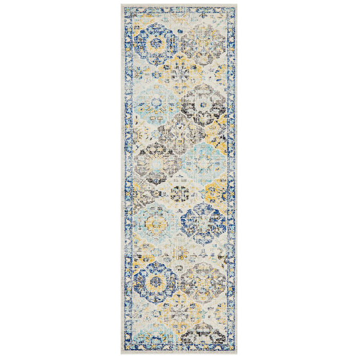 Ellora Multicoloured Poppy Blossom Contemporary Runner Rug, Rugs, Ozark Home 