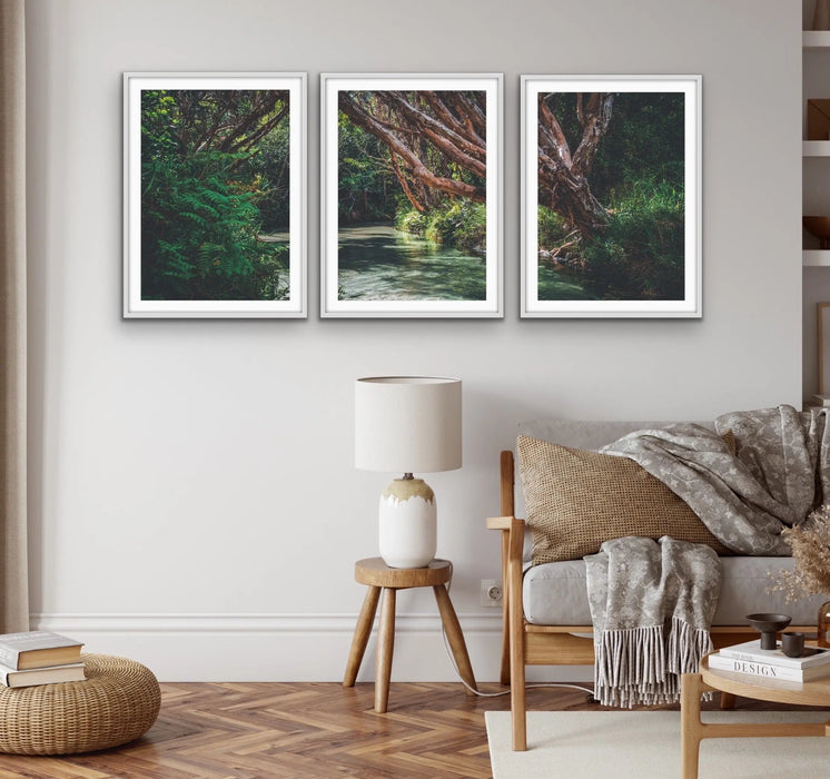 Eli Creek - Three Piece Australian Landscape (Fraser Island Queensland) Print Set, Wall Art, Ozark Home 