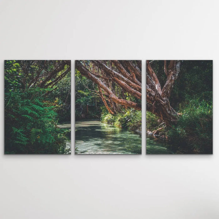 Eli Creek - Three Piece Australian Landscape (Fraser Island Queensland) Print Set, Wall Art, Ozark Home 