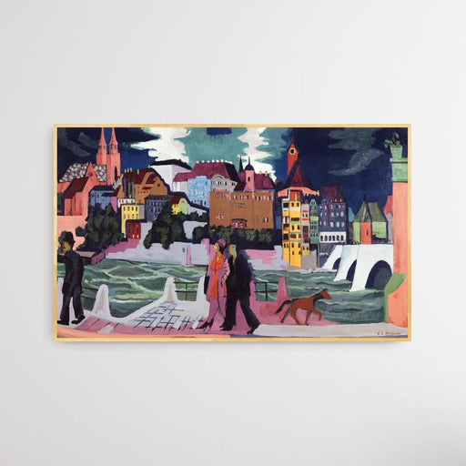 Ernst Ludwig Kirchner's View of Basel and the Rhine (1927-1928), Wall Art, Ozark Home 