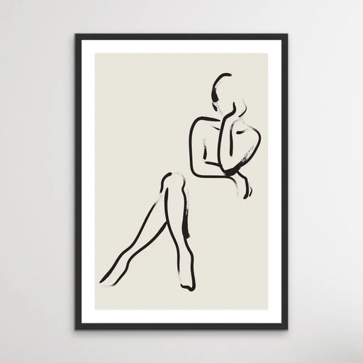 Female Silhouette - Minimalist Black and White Sexy Silhouette Classic Art Print, Wall Art, Ozark Home 