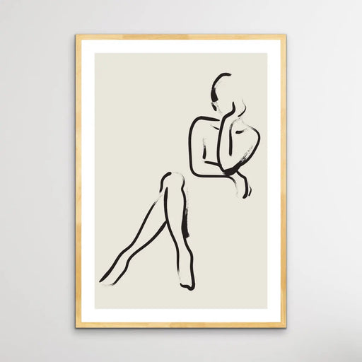 Female Silhouette - Minimalist Black and White Sexy Silhouette Classic Art Print, Wall Art, Ozark Home 