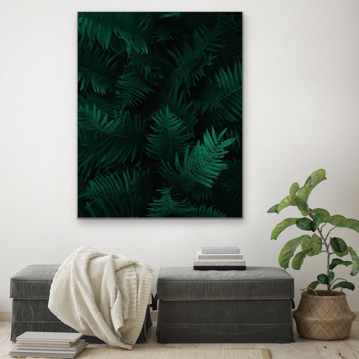 Ferny Fingers - Green Plant Fern Foliage Nature Art Print Canvas Wall Art, Wall Art, Ozark Home 