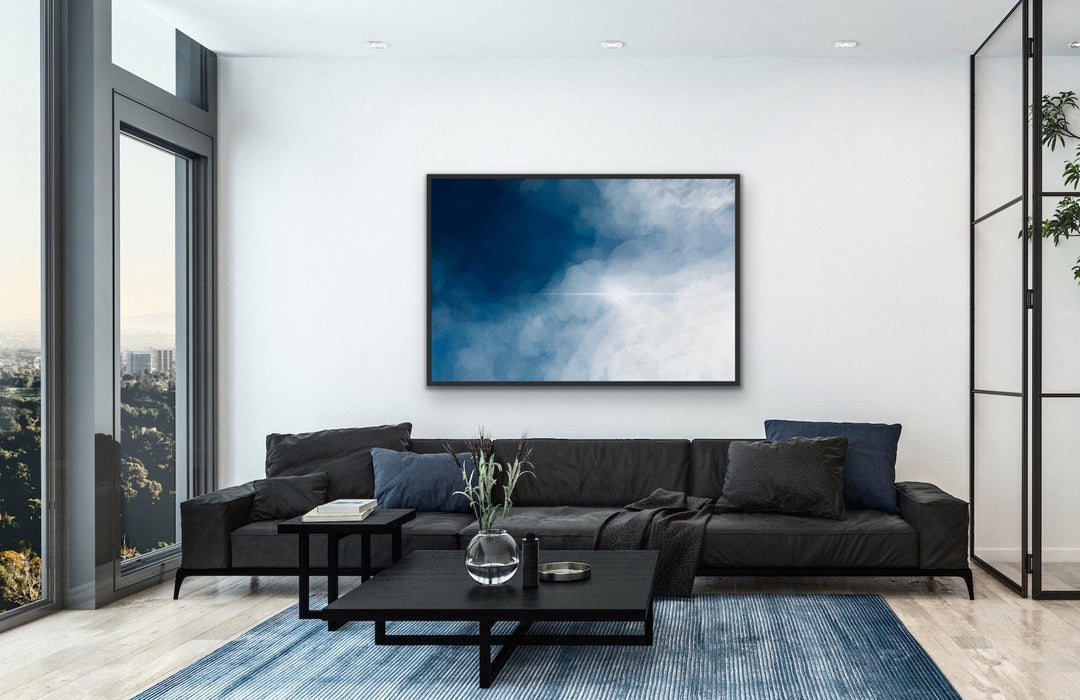 Follow The Light - Blue Cloud Abstract Wall Art Print on Canvas, Wall Art, Ozark Home 