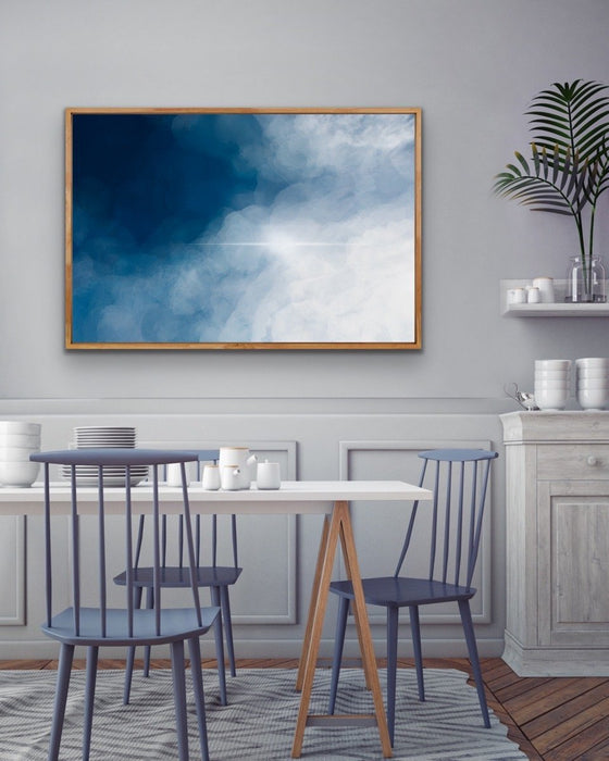 Follow The Light - Blue Cloud Abstract Wall Art Print on Canvas, Wall Art, Ozark Home 