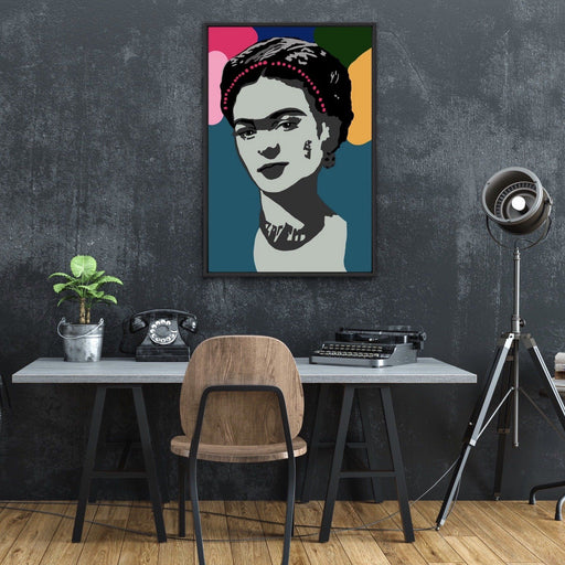 Frida Kahlo - Bold Colourful Graphic Wall Art Print Canvas, Wall Art, Ozark Home 