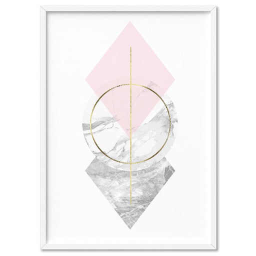 Geometric Marble Shapes III - Art Print - Ozark Home