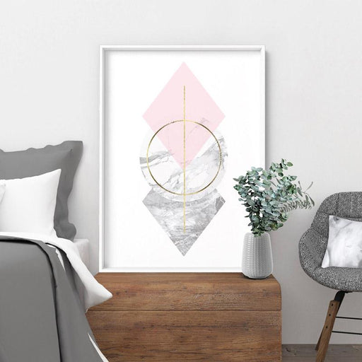 Geometric Marble Shapes III - Art Print - Ozark Home