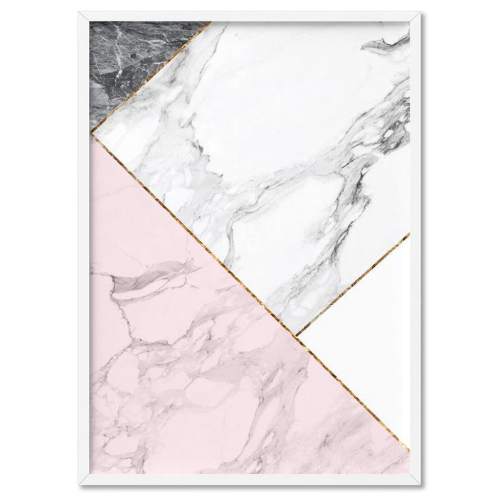 Geometric Marble Slices II - Art Print - Ozark Home