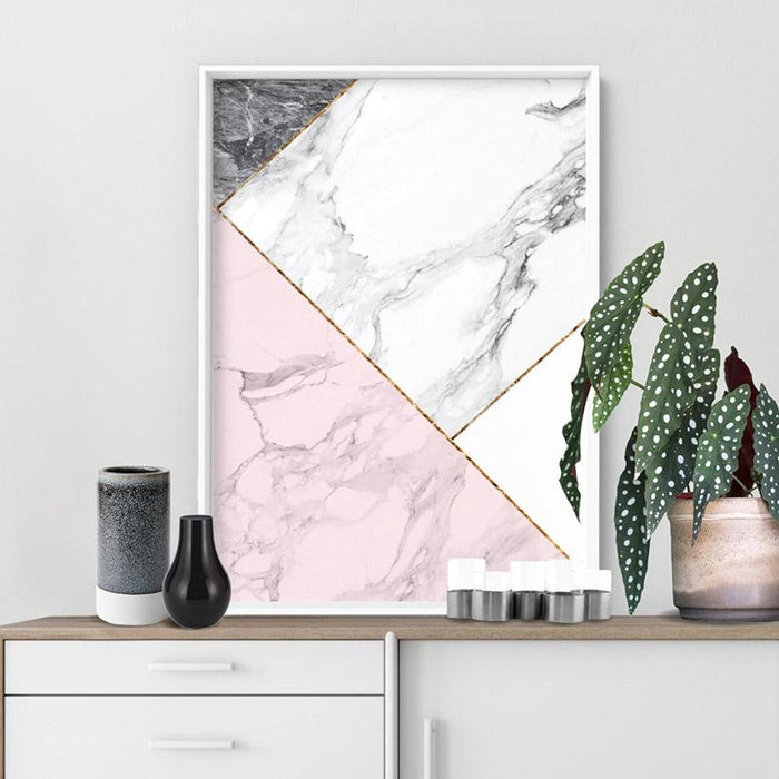 Geometric Marble Slices II - Art Print - Ozark Home