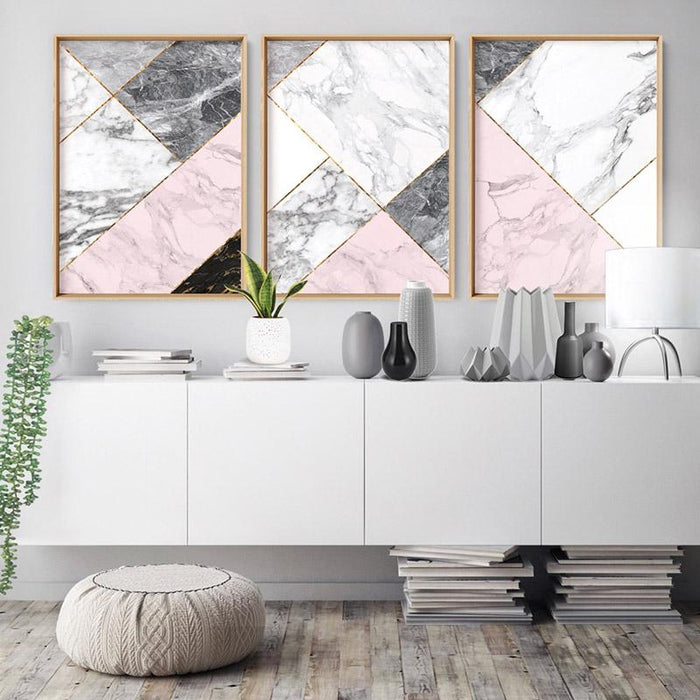 Geometric Marble Slices II - Art Print - Ozark Home