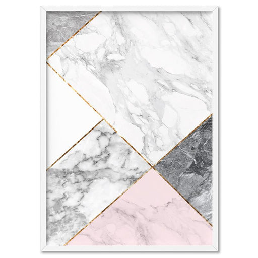 Geometric Marble Slices III - Art Print - Ozark Home