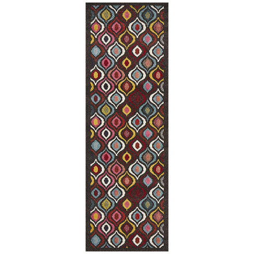 Gocek Multicoloured Swirl Pattern Contemporary Runner Rug, Rugs, Ozark Home 