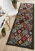 Gocek Multicoloured Swirl Pattern Contemporary Runner Rug, Rugs, Ozark Home 