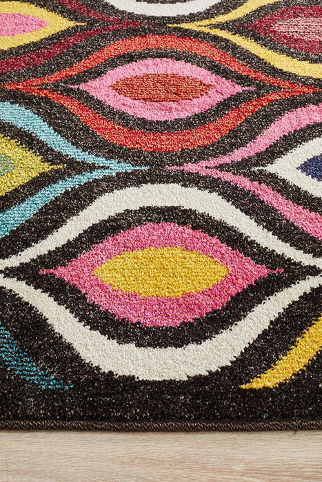 Gocek Multicoloured Swirl Pattern Contemporary Rug, Rugs, Ozark Home 