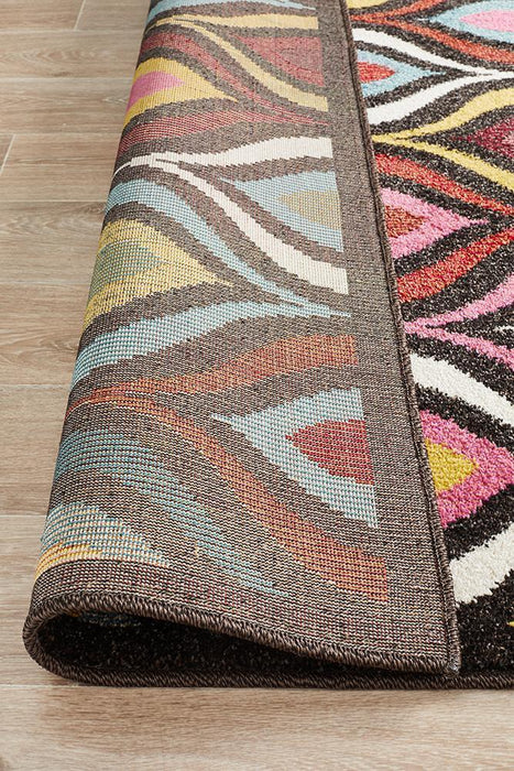 Gocek Multicoloured Swirl Pattern Contemporary Rug, Rugs, Ozark Home 