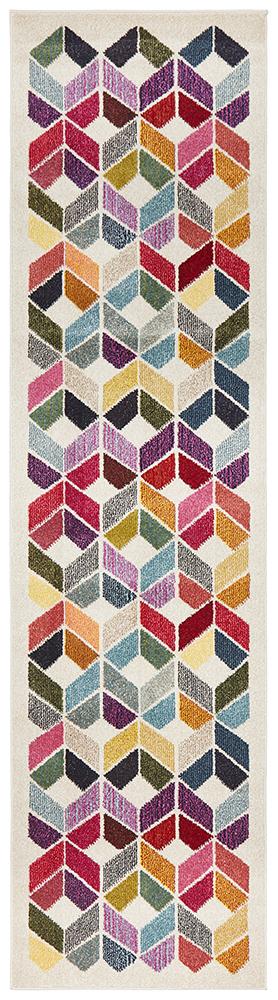 Gocek Multicoloured Geometric Diamond Contemporary Rug, Rugs, Ozark Home 