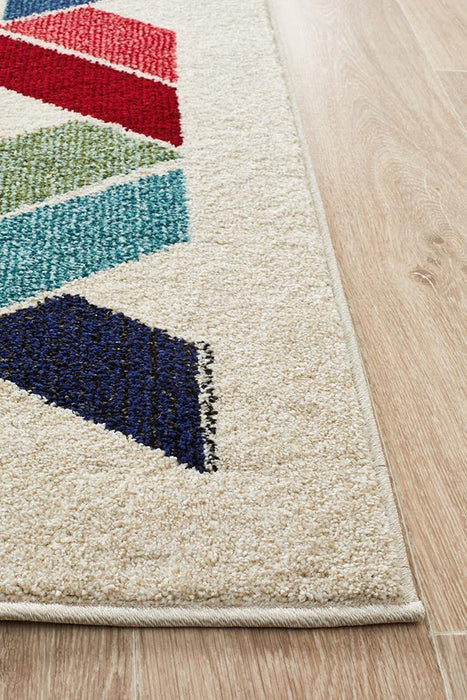 Gocek Multicoloured Geometric Diamond Contemporary Rug, Rugs, Ozark Home 