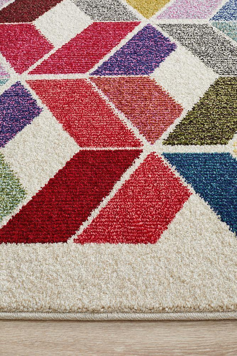 Gocek Multicoloured Geometric Diamond Contemporary Rug, Rugs, Ozark Home 