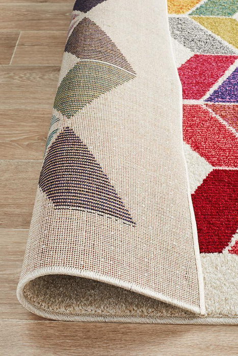 Gocek Multicoloured Geometric Diamond Contemporary Rug, Rugs, Ozark Home 