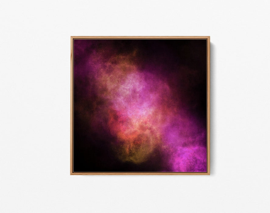 Galaxy - Space Pink and Black Stretched Canvas Wall Art