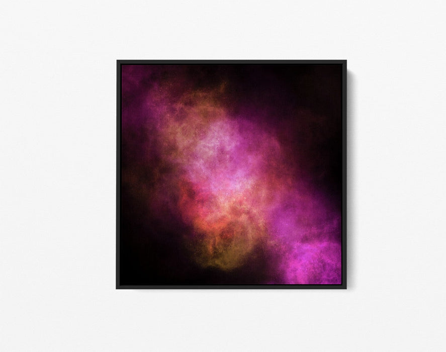 Galaxy - Space Pink and Black Stretched Canvas Wall Art