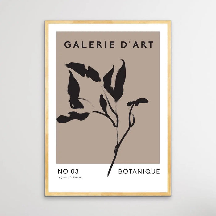 Gallerie Botanique Geometric Print -  Minimalist Black and White Floral Classic Art Print, Wall Art, Ozark Home 