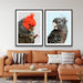 Gang Gang Cockatoos - Two Piece Native Australian Bird Print Set, Wall Art, Ozark Home 