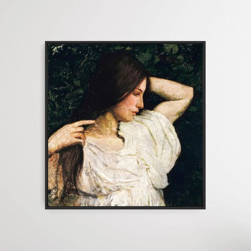 Girl in White - Square Art Print, Wall Art, Ozark Home 