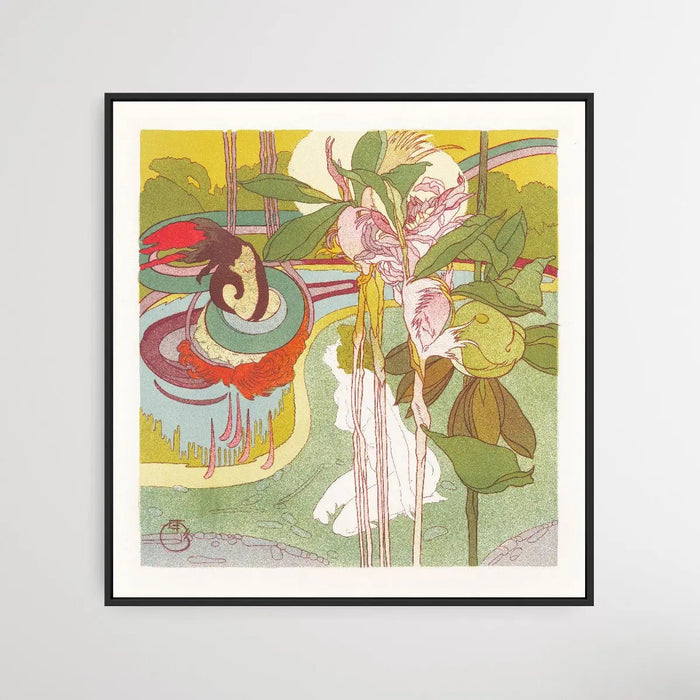 Girl in the Garden 1897 by Georges de Feure - Square Abstract Wall Art Print, Wall Art, Ozark Home 