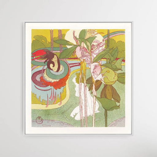 Girl in the Garden 1897 by Georges de Feure - Square Abstract Wall Art Print, Wall Art, Ozark Home 