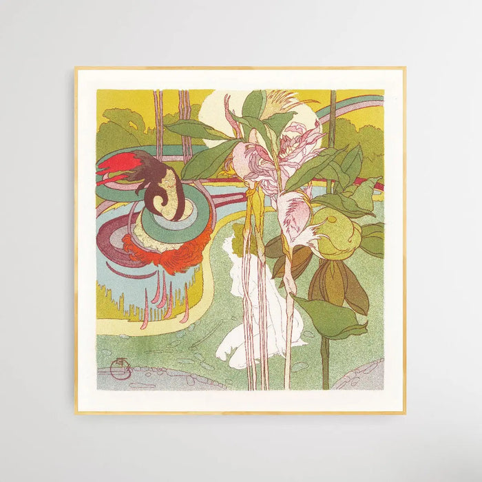 Girl in the Garden 1897 by Georges de Feure - Square Abstract Wall Art Print, Wall Art, Ozark Home 