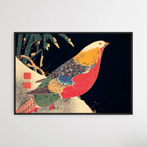 Golden Pheasant in the Snow (ca. 1900) by Ito Jakuchu, Wall Art, Ozark Home 