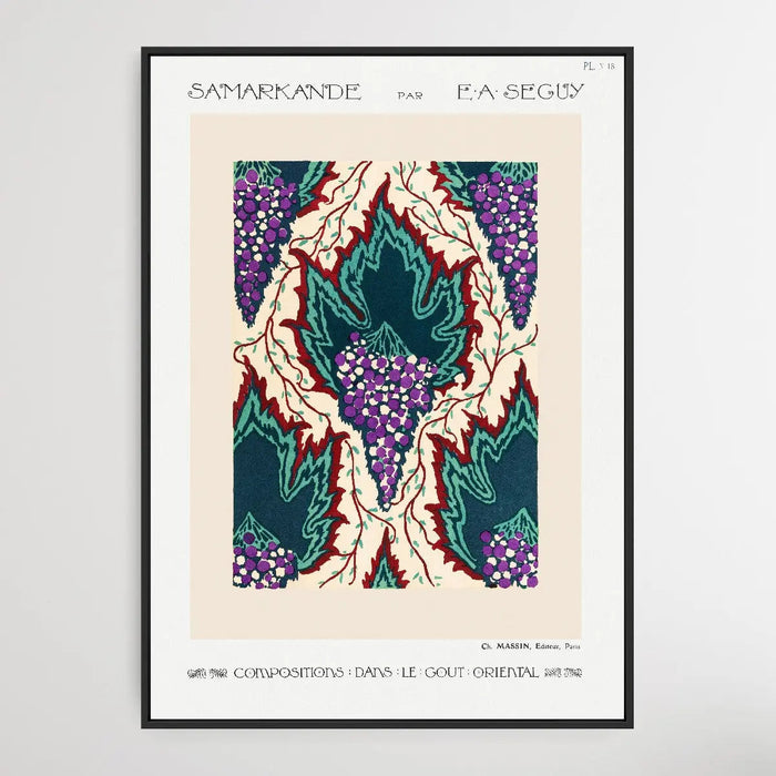 Grape Pattern Art 1914 by E. A. Seguy