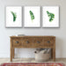 Green Banana Palm Trio - Three Piece Tropical Banana Palm Leaf Print Set, Wall Art, Ozark Home 