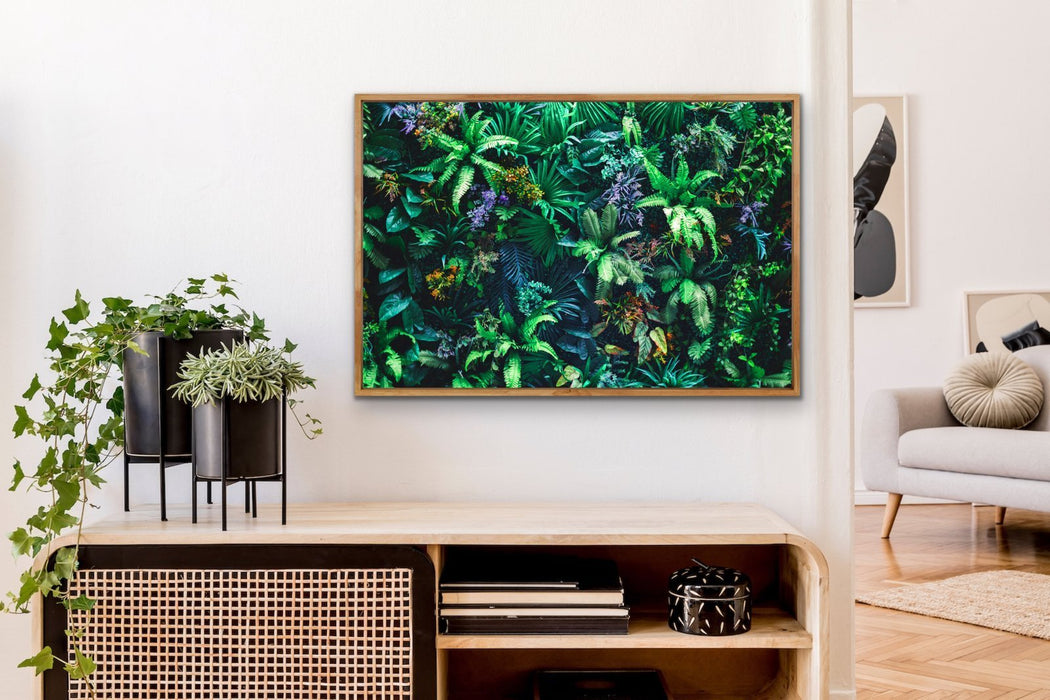 Green Wall - Botanical Nature Stretched Canvas Wall Art Print