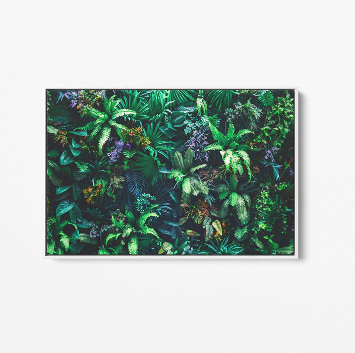 Green Wall - Botanical Nature Stretched Canvas Wall Art Print