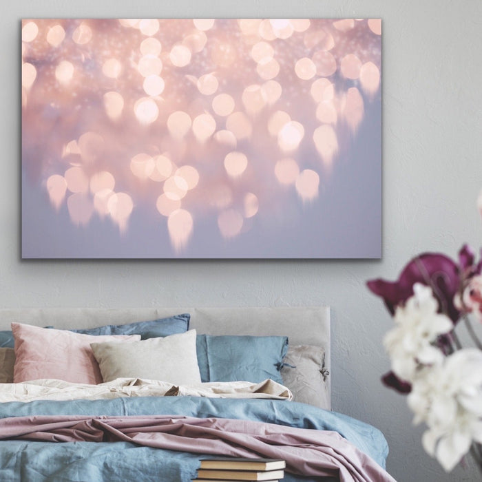 Gutter To The Stars Pink Bokeh Framed Wall Art Canvas Print